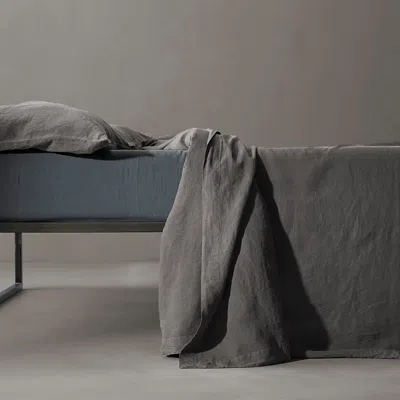 SOCIETY LIMONTA REM LINEN FLAT SHEET, KING/QUEEN