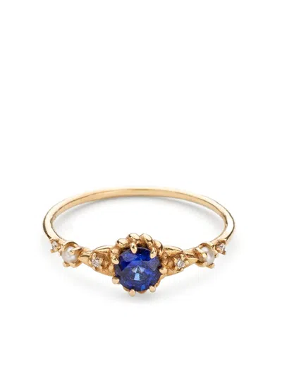 SOFIA ZAKIA 14KT YELLOW GOLD CLARA'S DREAM SAPPHIRE AND DIAMOND RING
