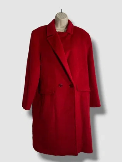SOFIACASHMERE $1595 SOFIA CASHMERE WOMEN'S RED DOUBLE BREASTED NOTCH LAPEL COAT SIZE 10