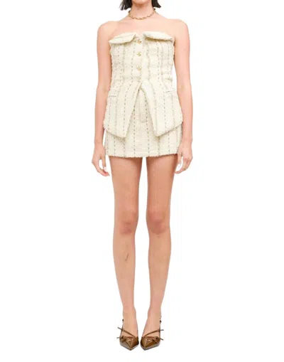 SOFIE THE LABEL JUNIE TWEED TOP IN IVORY