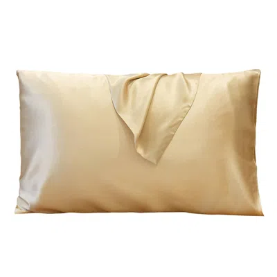 SOFT STROKES SILK NEUTRALS PURE MULBERRY SILK PILLOWCASE - QUEEN SIZE - BEIGE
