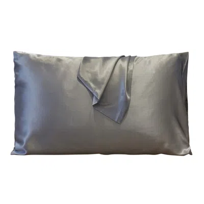 SOFT STROKES SILK PURE MULBERRY SILK PILLOWCASE - STANDARD SIZE - GREY