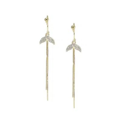 SOHI WOMEN'S SLEEK DROP EARRINGS