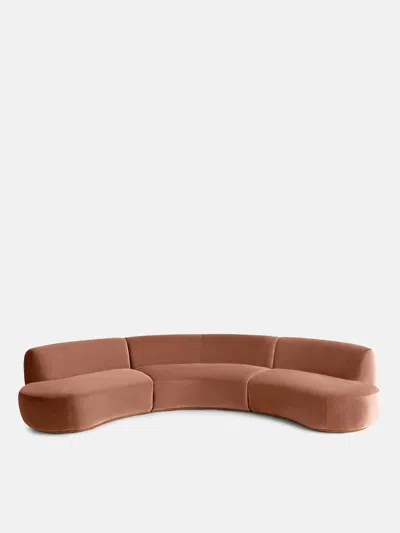 SOHO HOME ALINE SERPENTINE SECTIONAL SOFA