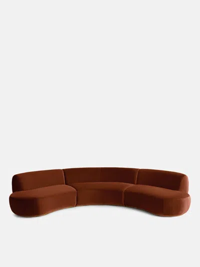 SOHO HOME ALINE SERPENTINE SECTIONAL SOFA