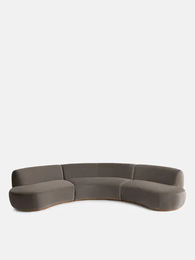 SOHO HOME ALINE SERPENTINE SECTIONAL SOFA