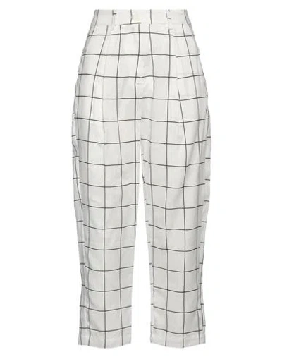 SOHO-T SOHO-T WOMAN PANTS WHITE SIZE S LINEN