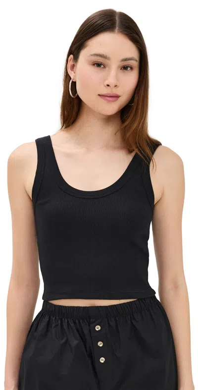SOLD OUT NYC THE CROPPED SCOOP IT UP TANK BLACK