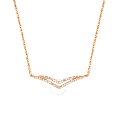 SOLE DU SOLEIL SOLE DU SOLEIL DAFFODIL COLLECTION WOMEN'S 18K RG PLATED DOUBLE CURVED BAR FASHION NECKLACE