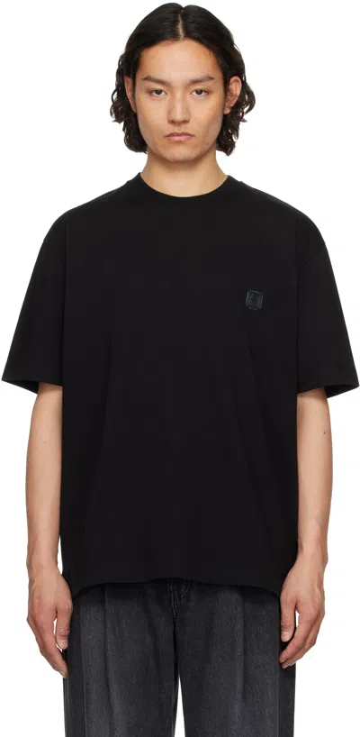 SOLID HOMME BLACK SNOW MOUNTAIN BACK LOGO T-SHIRT