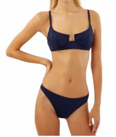 SOLID & STRIPED HARLEY BIKINI BOTTOM IN BLU SCURO MATTE