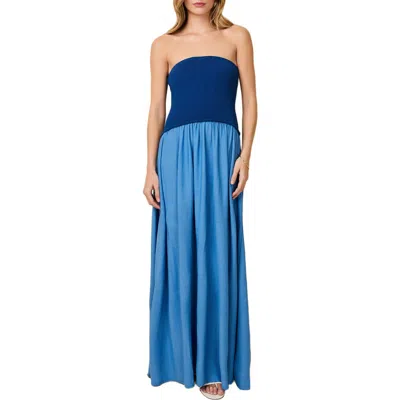 SOLID & STRIPED SOLID & STRIPED SOGLIO STRAPLESS MAXI DRESS