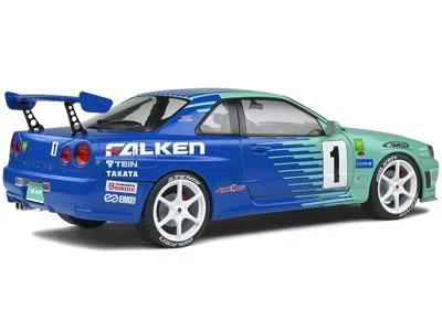 SOLIDO NISSAN SKYLINE GT-R (R34) RHD (RIGHT HAND DRIVE) #1 HIRONORI TAKEUCHI - YUJI TACHIKAWA "FALKEN" JGTC