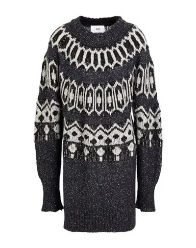 SOLOTRE SOLOTRE WOMAN SWEATER BLACK SIZE ONESIZE POLYAMIDE, ALPACA WOOL, CASHMERE, NYLON, ACRYLIC