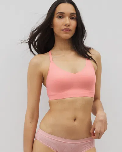 SOMA ENBLISS RACERBACK BRALETTE WITH LACE BACK IN ORANGE SIZE XL | SOMA WOMEN'S BRAS