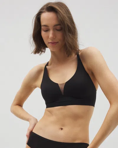 SOMA ENBLISS RACERBACK MESH BRALETTE IN BLACK SIZE XL | SOMA WOMEN'S BRAS