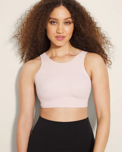 SOMA HIGH-NECK YOGA SPORTS BRA IN PINK SIZE LARGE