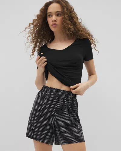 SOMA WOMEN'S COOL NIGHTS LONG PAJAMA SHORTS IN BLACK SIZE LARGE | SOMA MOTHER'S DAY PAJAMAS