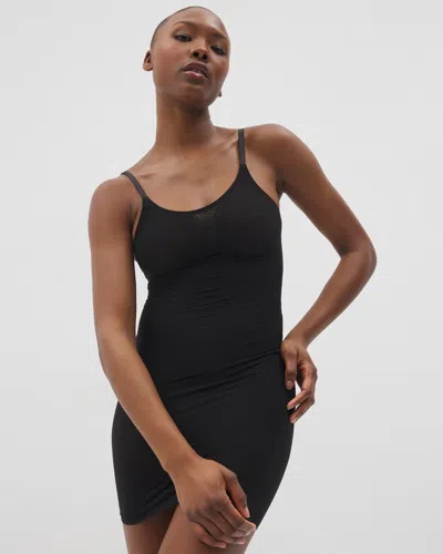 SOMA WOMEN'S  LIGHTWEIGHT SHAPEWEAR LACE SLIP IN BLACK SIZE MEDIUM