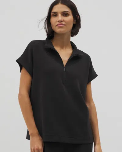 SOMA WOMEN'S LUXE MODAL QUARTER ZIP TOP IN BLACK SIZE MEDIUM | SOMA GIFTS FOR MOM