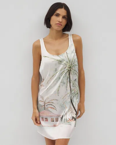 SOMA WOMEN'S SATIN CHEMISE IN IVORY SIZE 2XL | SOMA