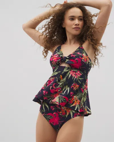 SOMA WOMEN'S SOMA SWIM ROUCHED BIKINI BOTTOMS IN NAVY BLUE SIZE MEDIUM