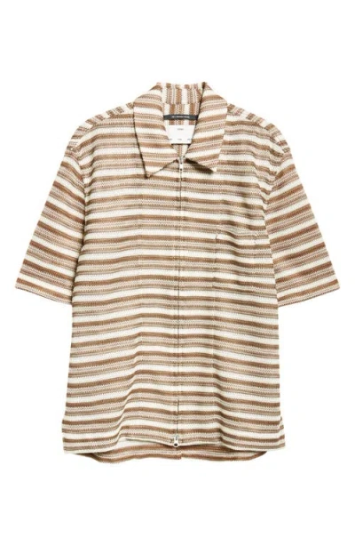 SONG FOR THE MUTE SONG FOR THE MUTE BOXY STRIPE ZIP SHIRT