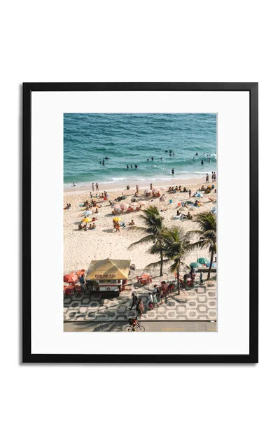 SONIC EDITIONS SONIC EDITIONS - EXCLUSIVE IPANEMA BEACH AFFAIR FRAMED PHOTOGRAPHY PRINT - BLACK