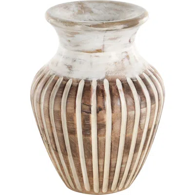 SONOMA SAGE HOME SONOMA SAGE HOME TEXTURED MANGO WOOD VASE