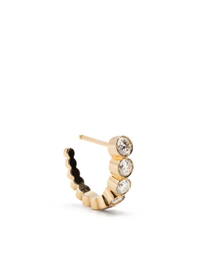 SOPHIE BILLE BRAHE 18KT YELLOW GOLD DIAMOND HUGGIE EARRING