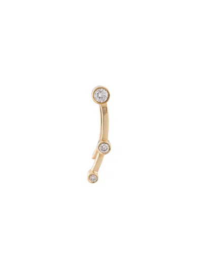 SOPHIE BILLE BRAHE 24KT GOLD CALDER TROIS DIAMOND EARRING