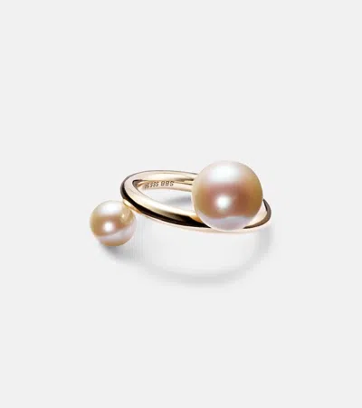 SOPHIE BILLE BRAHE LA GRACE 14KT GOLD RING WITH PEARLS