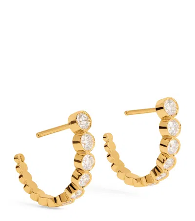 SOPHIE BILLE BRAHE YELLOW GOLD AND DIAMOND BOUCLE ENSEMBLE EARRINGS