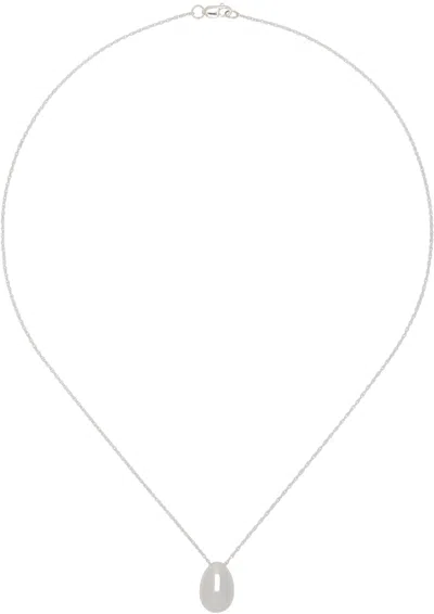 SOPHIE BUHAI SILVER TINY EGG PENDANT NECKLACE