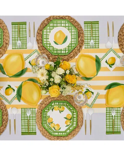 SOPHISTIPLATE SOPHISTIPLATE LEMON & STEM 88 PC TABLE SETTING - SERVICE FOR 16