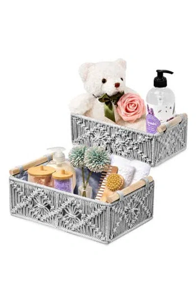 SORBUS SORBUS 2-PACK MACRAMÉ STORAGE BASKET
