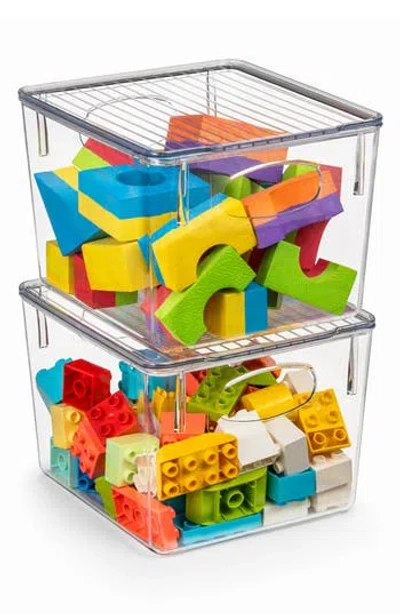 SORBUS SORBUS 2-PACK MEDIUM TOY ORGANIZER CLEAR PLASTIC STORAGE BINS