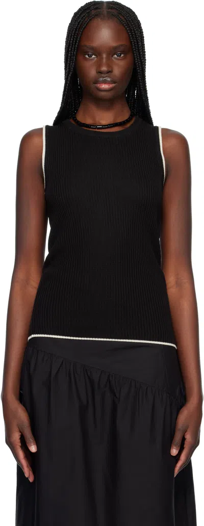 SOULLAND BLACK ELEEN TANK TOP