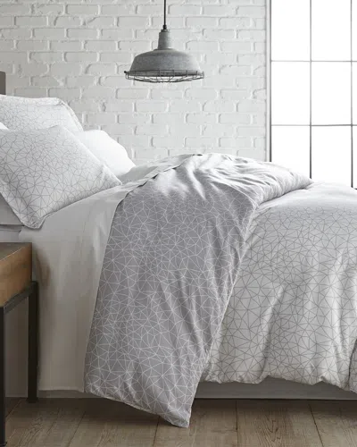 SOUTH SHORE LINENS SOUTH SHORE LINENS GEOMETRIC MAZE ULTRA SOFT DUVET COVER AND SHAM SET