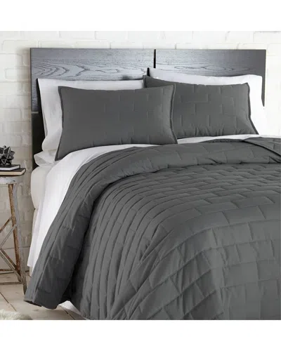 SOUTH SHORE LINENS SOUTH SHORE LINENS LIGHT WEIGHT EMBROIDERED BRICKYARD QUILT SET