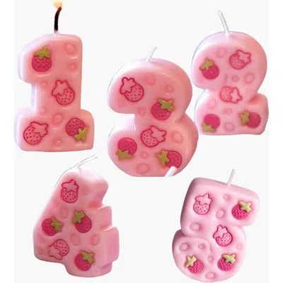 SOUTHLAKE GIFTS SOUTHLAKE GIFTS BUBBLE CREAM STRAWBERRY BIRTHDAY NUMBER CANDLE CAKE TOPPER