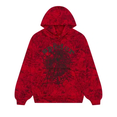 SP5DER SP5DER OG TREE CAMO HOODIE 'RED' | MEN'S SIZE M