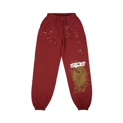 SP5DER SP5DER SWEATPANTS 'MAROON'