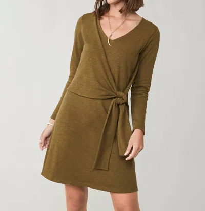 SPARTINA 449 DEANNA WRAP DRESS IN OLIVE GREEN