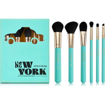 SPECTRUM SPECTRUM THE TRAVEL COLLECTION NEW YORK TRAVEL BOOK 6-PIECE MAKEUP BRUSH SET