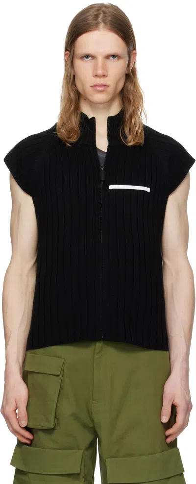SPENCER BADU BLACK KNITTED VEST