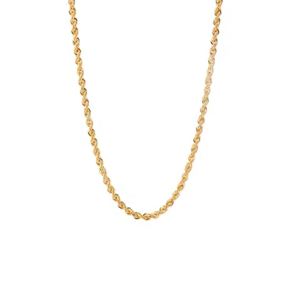 SPERO LONDON WOMEN'S FINE 14CT SOLID GOLD ITALIAN HALLOW ROPE CHAIN NECKLACE