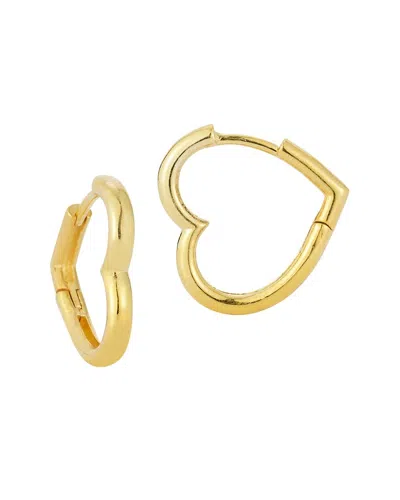 SPHERA MILANO SPHERA MILANO 14K OVER SILVER LARGE HEART HOOPS
