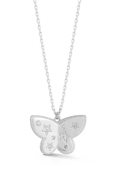 SPHERA MILANO SPHERA MILANO CUBIC ZIRCONIA BUTTERFLY PENDANT NECKLACE
