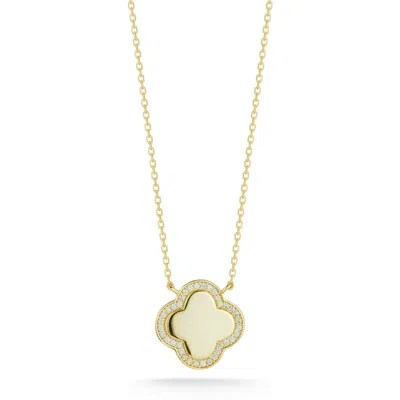 SPHERA MILANO SPHERA MILANO CUBIC ZIRCONIA CLOVER PENDANT NECKLACE
